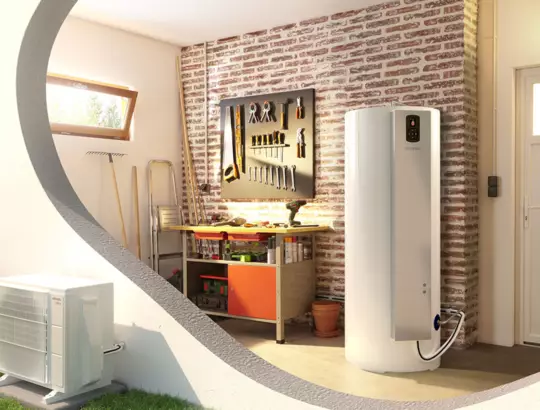 Chauffe eau thermodynamique split avec unité extérieure type pompe à chaleur